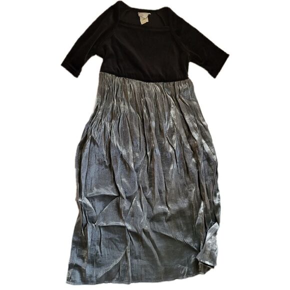 Rose Cottage Other - Girls youth 90's full length Velvety silver dress